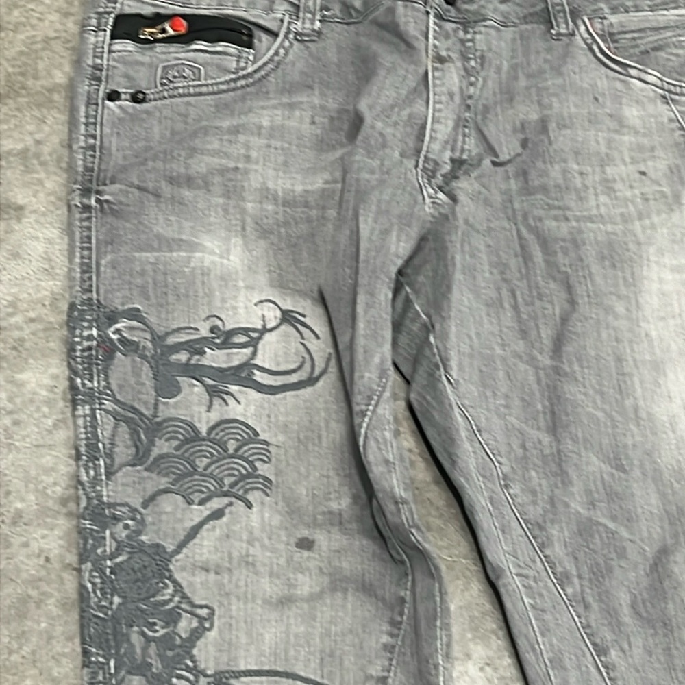 Embroidered gray RNT  23 jeans 34 30